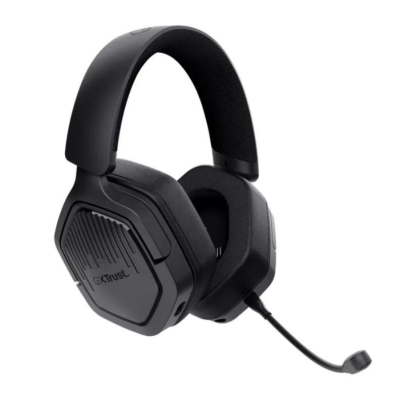Ausinės TRUST GXT 493PS Carus – laidinės ir belaidės (Bluetooth), uždengiančios ausis, lankeliu, 20–20000 Hz, 1,2 m, juodos