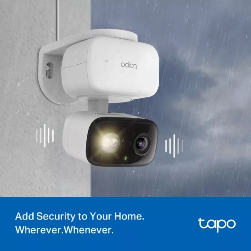 Stebėjimo kamera TP-LINK Tapo C206 – vidaus/lauko 1080p HD, pasukama, naktinis matymas, dvipusis garsas
