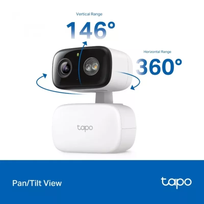 Stebėjimo kamera TP-LINK Tapo C206 – vidaus/lauko 1080p HD, pasukama, naktinis matymas, dvipusis garsas