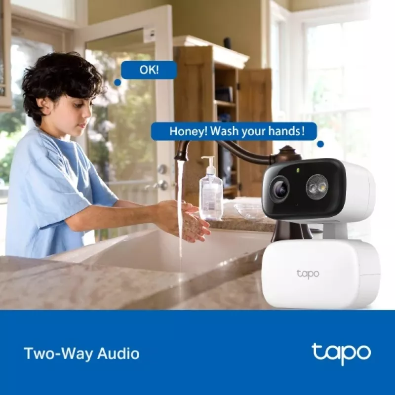 Stebėjimo kamera TP-LINK Tapo C206 – vidaus/lauko 1080p HD, pasukama, naktinis matymas, dvipusis garsas