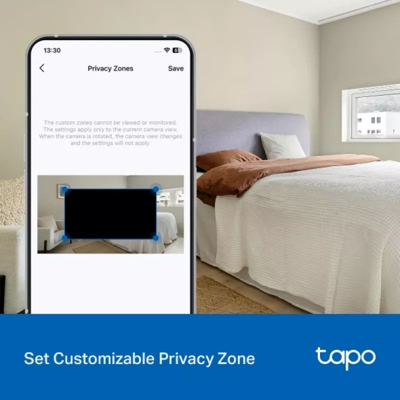 Stebėjimo kamera TP-LINK Tapo C206 – vidaus/lauko 1080p HD, pasukama, naktinis matymas, dvipusis garsas