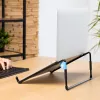 R-Go Tools nešiojamojo kompiuterio stovas R-Go Steel Travel, ergonomiškas ir sulankstomas, tinka 10-22 colių nešiojamam kompiuteriui, juodas