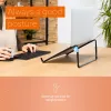 R-Go Tools nešiojamojo kompiuterio stovas R-Go Steel Travel, ergonomiškas ir sulankstomas, tinka 10-22 colių nešiojamam kompiuteriui, juodas