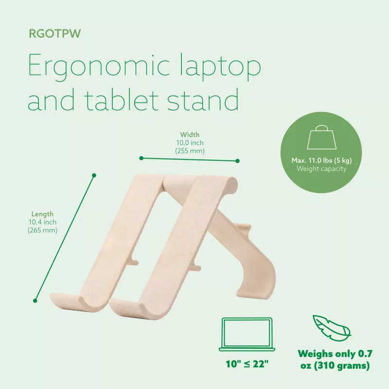 R-Go Tools Laptop ir planšetinio kompiuterio stovas R-Go Treepod, ergonomiškas ir modulinis, reguliuojamas, biopagrįstas