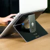 R-Go Tools nešiojamojo kompiuterio stovas R-Go Riser Attachable, reguliuojamas, integruojamas su nešiojamuoju kompiuteriu, aliuminis, juodas