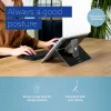R-Go Tools nešiojamojo kompiuterio stovas R-Go Riser Attachable, reguliuojamas, integruojamas su nešiojamuoju kompiuteriu, aliuminis, juodas