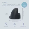 R-Go Tools ergonominė pelė R-Go HE Break su pertraukų programine įranga, didelė (rankos dydis ≥ 185 mm), kairiarankiams, laidinė, juoda
