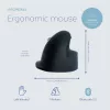 R-Go Tools Ergonominė pelė R-Go HE Break su pertraukų programine įranga, vidutinė (rankos dydis 165-185 mm), kairiarankiams, Bluetooth, juoda
