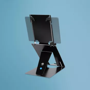 R-Go Tools stovas nešiojamam kompiuteriui ir planšetei R-Go Riser Duo, tinka 10-22 colių ekranui, juodos spalvos