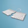 Ergonominė klaviatūra R-Go Split Break su pertraukų programine įranga, išskirta klaviatūra, QWERTY (UK), Bluetooth, balta