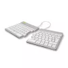 Ergonominė klaviatūra R-Go Split Break su pertraukų programine įranga, išskirta klaviatūra, QWERTY (UK), Bluetooth, balta