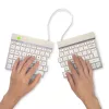 Ergonominė klaviatūra R-Go Split Break su pertraukų programine įranga, išskirta klaviatūra, QWERTY (UK), Bluetooth, balta