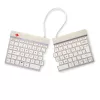 Ergonominė klaviatūra R-Go Split Break su pertraukų programine įranga, išskirta klaviatūra, QWERTY (UK), Bluetooth, balta