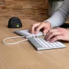 Ergonominė klaviatūra R-Go Split Break su pertraukų programine įranga, išskirta klaviatūra, QWERTY (UK), Bluetooth, balta