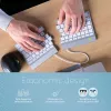Ergonominė klaviatūra R-Go Split Break su pertraukų programine įranga, išskirta klaviatūra, QWERTY (UK), Bluetooth, balta