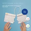 Ergonominė klaviatūra R-Go Split Break su pertraukų programine įranga, išskirta klaviatūra, QWERTY (UK), Bluetooth, balta