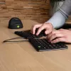 Ergonominė klaviatūra R-Go Split Break su pertraukų programine įranga, išskirta klaviatūra, QWERTY (JK), Bluetooth, juoda