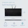 Ergonominė klaviatūra R-Go Split Break su pertraukų programine įranga, išskirta klaviatūra, QWERTY (JK), Bluetooth, juoda