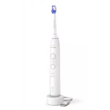 Sonic dantų šepetėlis Philips Series 6100 HX7400/01 – baltas, įkraunamas, 62 000 judesių/min