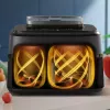Kaitintuvo ventiliatorinė orkaitė Philips 5000 serijos NA551/00 – 9 l talpa, 2300 W, jutiklinis valdymas, LED ekranas, juoda/sidabrinė