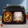 Kaitintuvo ventiliatorinė orkaitė Philips 5000 serijos NA551/00 – 9 l talpa, 2300 W, jutiklinis valdymas, LED ekranas, juoda/sidabrinė