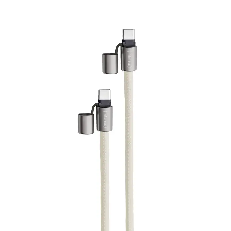 USB-C laidas Intenso Handykette 1,65 m, pintas nailonas, smėlio spalvos