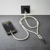 USB-C laidas Intenso Handykette 1,65 m, pintas nailonas, smėlio spalvos