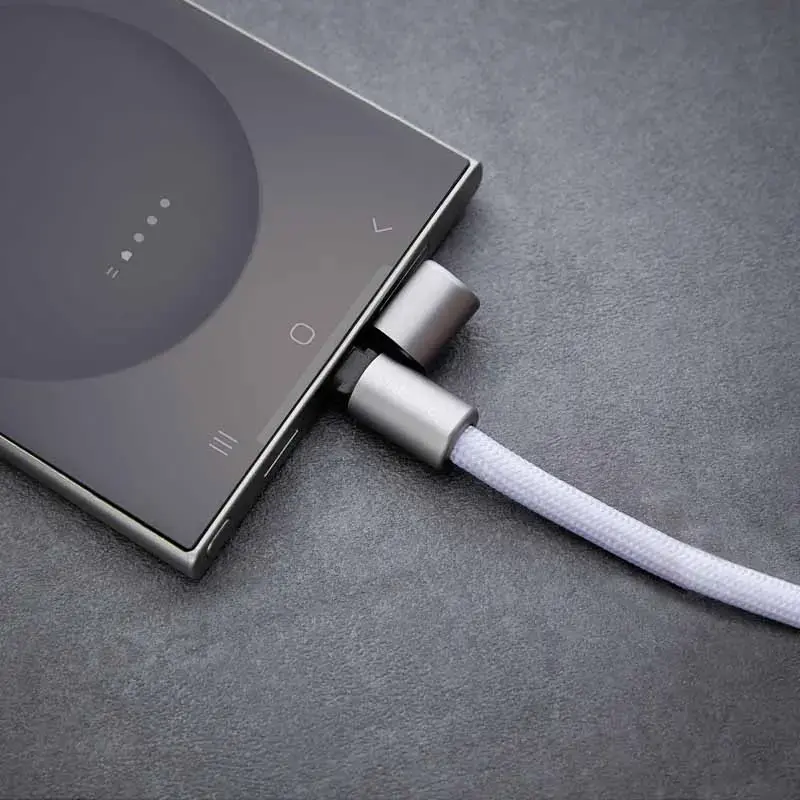 Intenso USB-C įkrovimo dirželis telefonui su laidu 60W greitas įkrovimas reguliuojamas ilgis 1,65m nailonas violetinis