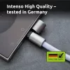 Intenso USB-C įkrovimo dirželis telefonui su laidu 60W greitas įkrovimas reguliuojamas ilgis 1,65m nailonas violetinis