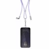 Intenso USB-C įkrovimo dirželis telefonui su laidu 60W greitas įkrovimas reguliuojamas ilgis 1,65m nailonas violetinis