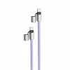 Intenso USB-C įkrovimo dirželis telefonui su laidu 60W greitas įkrovimas reguliuojamas ilgis 1,65m nailonas violetinis
