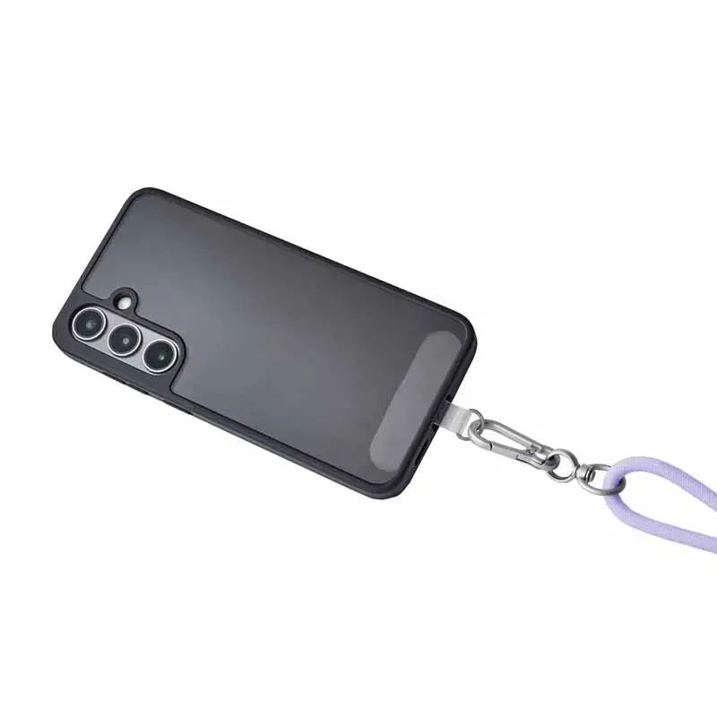 Intenso USB-C įkrovimo dirželis telefonui su laidu 60W greitas įkrovimas reguliuojamas ilgis 1,65m nailonas violetinis