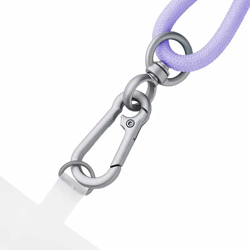 Intenso USB-C įkrovimo dirželis telefonui su laidu 60W greitas įkrovimas reguliuojamas ilgis 1,65m nailonas violetinis