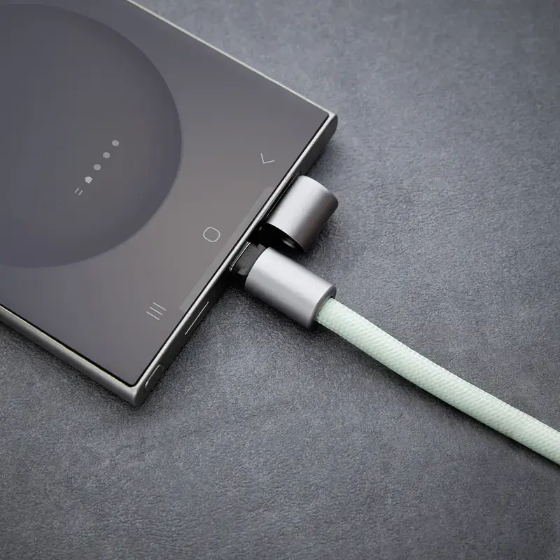 Intenso USB-C įkrovimo dirželis telefonui su laidu 60W greitas įkrovimas, reguliuojamas ilgis 1,65m, nailonas, žalia