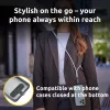 Intenso USB-C įkrovimo dirželis telefonui su laidu 60W greitas įkrovimas, reguliuojamas ilgis 1,65m, nailonas, žalia