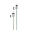 Intenso USB-C įkrovimo dirželis telefonui su laidu 60W greitas įkrovimas, reguliuojamas ilgis 1,65m, nailonas, žalia