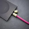 Intenso USB-C krovimo dirželis telefonui neoninė rožinė 60W greitasis krovimas reguliuojamas ilgis 1,65 m nailonas