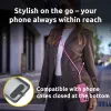 Intenso USB-C krovimo dirželis telefonui neoninė rožinė 60W greitasis krovimas reguliuojamas ilgis 1,65 m nailonas