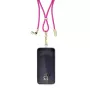 Intenso USB-C krovimo dirželis telefonui neoninė rožinė 60W greitasis krovimas reguliuojamas ilgis 1,65 m nailonas