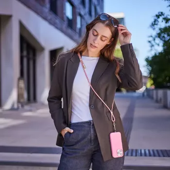 Intenso USB-C pakabinamas telefono laidinis dirželis 60W greitasis įkrovimas reguliuojamas ilgis 1,65m nailonas įvairiaspalvis