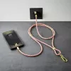 Intenso USB-C pakabinamas telefono laidinis dirželis 60W greitasis įkrovimas reguliuojamas ilgis 1,65m nailonas įvairiaspalvis