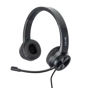 Ausinės Lindy USB-C biuro ausinės laidinės 20-20000 Hz 1,95 m juodos