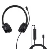 Ausinės Lindy USB-C biuro ausinės laidinės 20-20000 Hz 1,95 m juodos