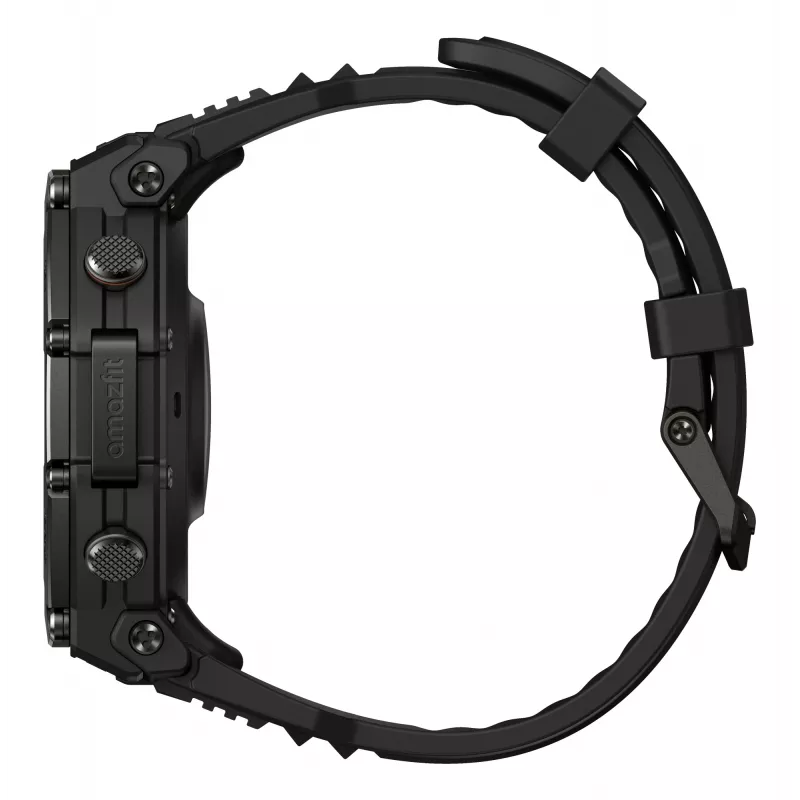 Amazfit T-Rex 3 Pro 3,81 cm (1,5 colio) AMOLED 48 mm Skaitmeninis 480 x 480 pikselių Liečiamas ekranas Juodas „Wi-Fi“ GPS (palydovinis)