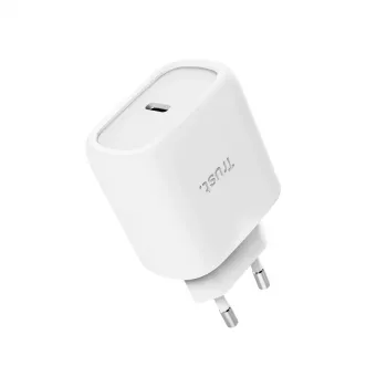 TRUST Maxo 45W USB-C GaN įkroviklis, 45 W, USB-C išvestis, 20 V maks., 2 m laidas, baltas