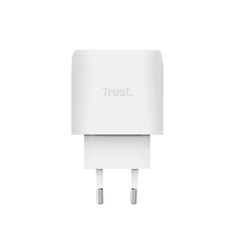 TRUST Maxo 45W USB-C GaN įkroviklis, 45 W, USB-C išvestis, 20 V maks., 2 m laidas, baltas
