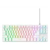 Mechaninė žaidimų klaviatūra TRUST GXT 833W Thado TKL – USB, QWERTY US, RGB, balta, 87 klavišų