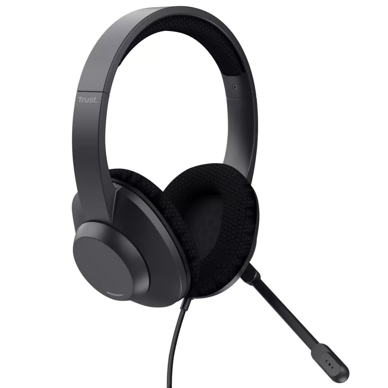 Trust Ayda Max ausinės laidinės antausinės skambučiams / muzikai USB-C / USB-A juodos