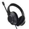Trust Ayda Max ausinės laidinės antausinės skambučiams / muzikai USB-C / USB-A juodos