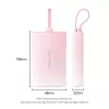 Power Bank Vention 10000mAh (USB-C, Lightning, USB-A) 22.5W LED ekranas Rožinė